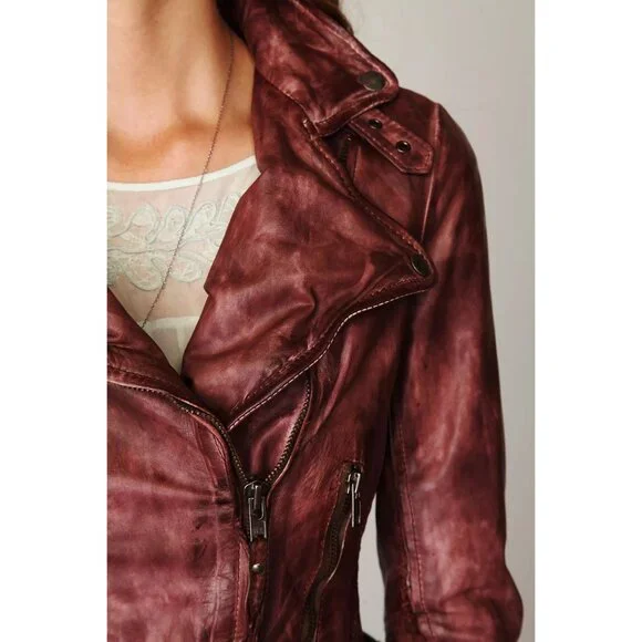 Free People Muubaa Distressed Leather Moto Biker Jacket 4| Indie Coastal Cowgirl - Picture 4 of 16